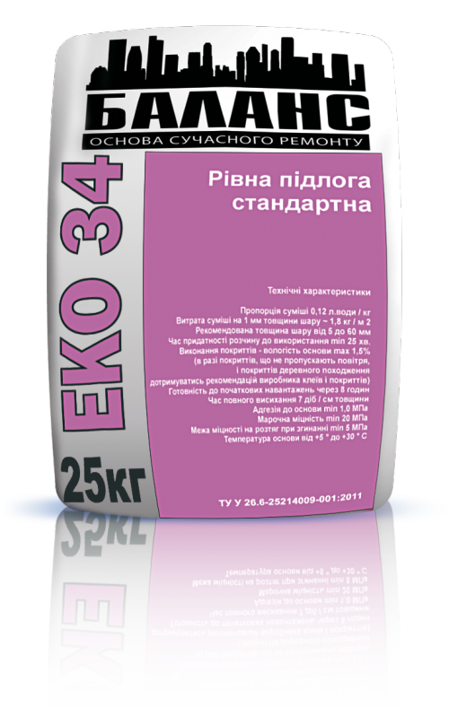Баланс &laquo;ЕКО 34&raquo; - смесь наливной пол